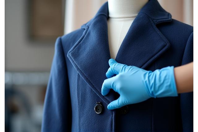 Professionel dry cleaning af en jakke